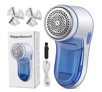 Hippodance Fabric Shaver, Blue, Stainless Steel - Lint Remover for Clothes and Furniture with Automatic Operation