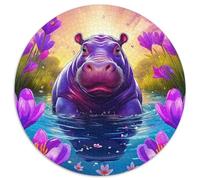 Hippopotamus 1000 Piece Jigsaw Puzzle For Adults Challenging Game Stress Relief Puzzle Cultivate The Spirit of Teamwork for Family Decorations 1000pcs (67.5x67.5cm)