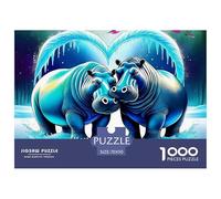 Hippopotamus 1000 Piece Jigsaw Puzzle For Adults Educational Games Stress Relief Puzzle Cultivate The Spirit of Teamwork for The Whole for Women, Gifts for Men 70x50cm/1000pcs