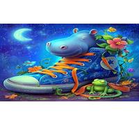 hippopotamus 1000 Pieces Jigsaw Puzzles for Adults Challenging Game Jigsaw Puzzle Home Decors for The Whole for Women, Gifts for Men 75x50cm/1000pcs