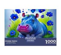 Hippopotamus (8) Premium Paper Interlocking Design, Ideal Hobby for Stress Relief, Relaxation And Home Entertainment 38x26cm/1000pcs