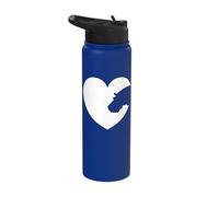Hippopotamus Heart Apparel - Awesome Hippo Lover Design Stainless Steel Insulated Water Bottle