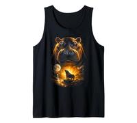 Hippopotamus Howling at The Moon Fantasy Art Forest Tank Top