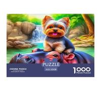 Hippopotamus Jigsaw Puzzles Puzzle for Adults Kids. 1000 Piece Great Gifts Challenge Toy Educational Games Home Decoration for Educational Games Gifts 52x38cm/1000pcs