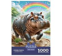 Hippopotamus Jigsaw Puzzles Puzzle for Adults Kids. 1000 Pieces Great Gifts Challenge Toy Educational Game Home Decoration for Adults& Kids Age 14 Years Up 70x50cm/1000pcs