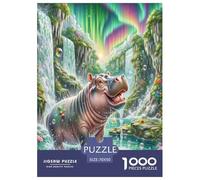 Hippopotamus Jigsaw Puzzles Puzzles for Adults Kids. 1000 Piece Great Gifts Challenge Toy Educational Game Home Decoration for Educational Games Gifts 70x50cm/1000pcs