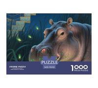 Hippopotamus Jigsaw Puzzles Puzzles for Adults Kids. 1000 Pieces Great Gifts Challenge Toy Educational Games Home Decoration for Adults& Kids Age 14 Years Up 70x50cm/1000pcs