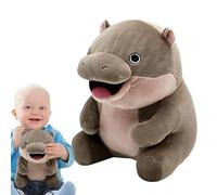 Hippopotamus Plush, Hippo Plush - Plush Cute Hippo Plush Room Decor | Sitting Pigmy Hippo Plush Stuffed Animal Pillow for Kids Boys Girls Room Decor