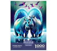 Hippopotamus Puzzle 1000 Piece Jigsaw Adults Kids Puzzles Perfect for Relaxation Whimsical Challenges Extra Fun Unique 1000pcs 70x50cm/1000pcs