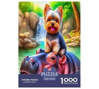 Hippopotamus Puzzle 1000 Pieces Jigsaw Adults Kids Puzzles Perfect for Relaxation Whimsical Challenges Extra Fun Unique 1000pcs 70x50cm/1000pcs