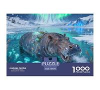 Hippopotamus1000 Piece Puzzle Puzzle Games Animals A Challenging Puzzle for Adults 70x50cm/1000pcs