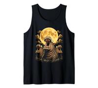 Hippos Howling at The Moon Hippo Vintage Graphic Tank Top