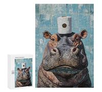 Hippos in The Bathroom Puzzle 1000 Teile Schwer Puzzle Spielzeug Lernspiel Impossible Herausforderungsspielzeug Für Erwachsene Kinder 300 PCS