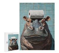 Hippos Love Toilet Paper Too! Puzzle 1000 Teile Schwer Puzzle Spielzeug Lernspiel Impossible Herausforderungsspielzeug Für Erwachsene Kinder 500 PCS