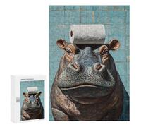 Hippos Love Toilet Paper Too! Puzzle 1000 Teile Schwer Puzzle Spielzeug Lernspiel Impossible Herausforderungsspielzeug Für Erwachsene Kinder 300 PCS