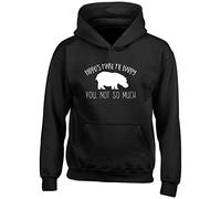 Hippos Make Me Happy, You Not So Much Kids Childrens Hooded Top Hoodie Black
