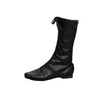 HIPPOSEUS Lace up Jazz Boots Modern Dance Shoes High-Top for Women, Black, UK 3