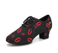 HIPPOSEUS Women's Latin Practice Dance Shoes Split Sole Lace up Salsa Tango Modern Ballroom Dance Training Shoes,Model 1801,6.5 UK