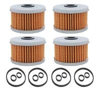 Hippotech 15412-HM5-A10 4 Pack Oil Filter & O-Rings Fit for Honda TRX300X TRX300EX TRX400X CRF250F, for Rancher 350 420 Foreman 450 500 520 Oil Filters