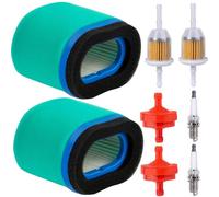 Hippotech 697029 Air Filter for Briggs Stratton 690610 4207 5059 498596S OEM Air Cleaner Kit Fits for #JD JS63 JS61 Series Engines Replaces BS 498596 Lawn Mower Air Filter Spark Plug Fuel filter Kit