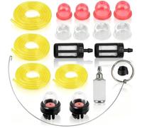 Hippotech AC04122 Fuel Line Primer Bulb Fuel Filter Kit Fits for Zama Poulan Craftman Ryobi Homelite Hus-qvarna 2 Cycle Small Engine Chainsaw Trimmer Blower Weed Eater