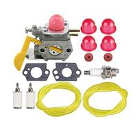 Hippotech C1U-W18 C1U-W24 530071822 Carburetor with Fuel Line Fuel Filter for Craftsman Poulan Weedeater MX550 MX557 P1500 P2500 P3500 TE475 TE475Y XT260 XT700 String Trimmer Brushcutter