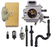 Hippotech Carburetor Carb with Air Filter Fuel Line Tune-Up Kit for STIHL MS290 MS310 MS390 029 039 Chainsaw