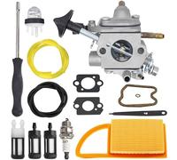 Hippotech Carburetor with Adjustment Tool & Air Filter Fuel Repower Kit for STIHL BR500 BR550 BR600 Backpack Blower Trimmer