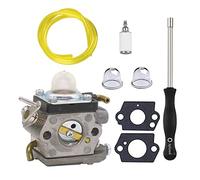 Hippotech Carburetor with Adjustment Tool Fuel Line Primer Bulb Replacement for Husqvarna Trimmer 122HD45 122HD60 Replacement for Jonsered HT2218 HT2223T