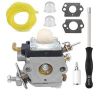 Hippotech Carburetor with Adjustment Tool Fuel Line Primer Bulb Replacement for Husqvarna Trimmer 122HD45 122HD60 Replacement for Jonsered HT2218 HT2223T