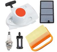 Hippotech Starter Recoil Pull Starter Rewind Pull Starter with Spark Plug Air Filter Fuel Filter Fits Stihl TS410 TS420