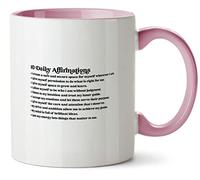 Hippowarehouse 10 Daily Affirmations Printed Mug Various Colour Options Ceramic Cup Kitchenware 11oz