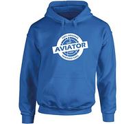 Hippowarehouse 100% Original Aviator Unisex Hoodie Hooded top (Specific Size Guide in Description) Sapphire Blue