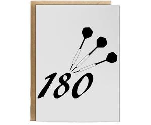 Hippowarehouse 180 darts Birthday Card A5 Personalised with envelope for him for her Funny Cards for Men and Women Blank inside option