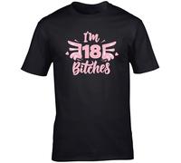 Hippowarehouse 18th Birthday Funny Gift Unisex Short Sleeve t-Shirt (Specific Size Guide in Description) Black