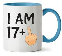 Hippowarehouse 18th Birthday Gift Mug for him for her Funny Happy Birthday Coffee Personalised Various Colour Options Ceramic Cup Kitchenware 11oz