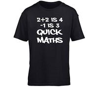 Hippowarehouse 2+2 is 4-1 is 3 Quick Maths Viral Grime Kids Children's Short Sleeve t-Shirt Black