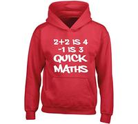Hippowarehouse 2+2 is 4-1 is 3 Quick Maths Viral Grime Kids Children's Unisex Hoodie Hooded top Red