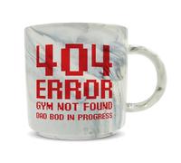 Hippowarehouse 404 Error Gym not Found dad BOD in Progress Printed Mug Various Colour Options Ceramic Cup Kitchenware 11oz