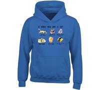 Hippowarehouse 6 Signs You are a cat Kids Children's Unisex Hoodie Hooded top 12-13 Years Royal