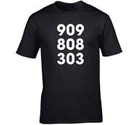Hippowarehouse 909 808 303 Unisex Short Sleeve t-Shirt (Specific Size Guide in Description) Black