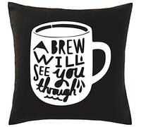 Hippowarehouse a brew will see you through Printed bedroom accessory cushion cover case 41x41cm