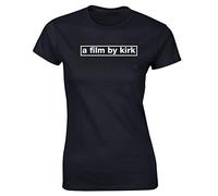 Hippowarehouse A Film by Kirk Womens Fitted Short Sleeve t-Shirt Black