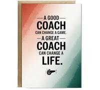 Hippowarehouse A great coach can change a life Personalised Card A5 with envelope for him for her Funny Cards for Men and Women Blank inside option