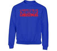 Hippowarehouse A Hamster is for Life Not Just for Christmas Kids Unisex Jumper Sweatshirt Pullover Royal