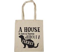Hippowarehouse A House Is Not A Home Without A Ferret Tote Shopping Gym Beach Bag 42cm x38cm, 10 litres