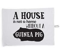 Hippowarehouse A House Is Not A Home Without A Guinea Pig Tea Towel Eco Printed Dish Cloth Kitchen accessory 50cmx70cm 100% Cotton