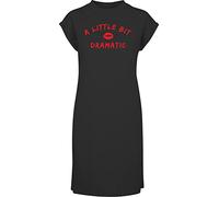Hippowarehouse A Little Bit Dramatic t-Shirt Dress Women's Adults Nightie Nightdress Black
