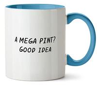 Hippowarehouse A MEGA Pint? Good idea Printed Mug Various Colour Options Ceramic Cup Kitchenware 11oz