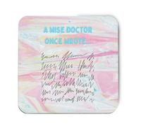 Hippowarehouse a wise doctor once wrote printed coaster gloss finish durable backing 9cm x 9cm 2 pack